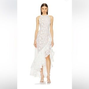 Sicilia Ruffle Dress in White